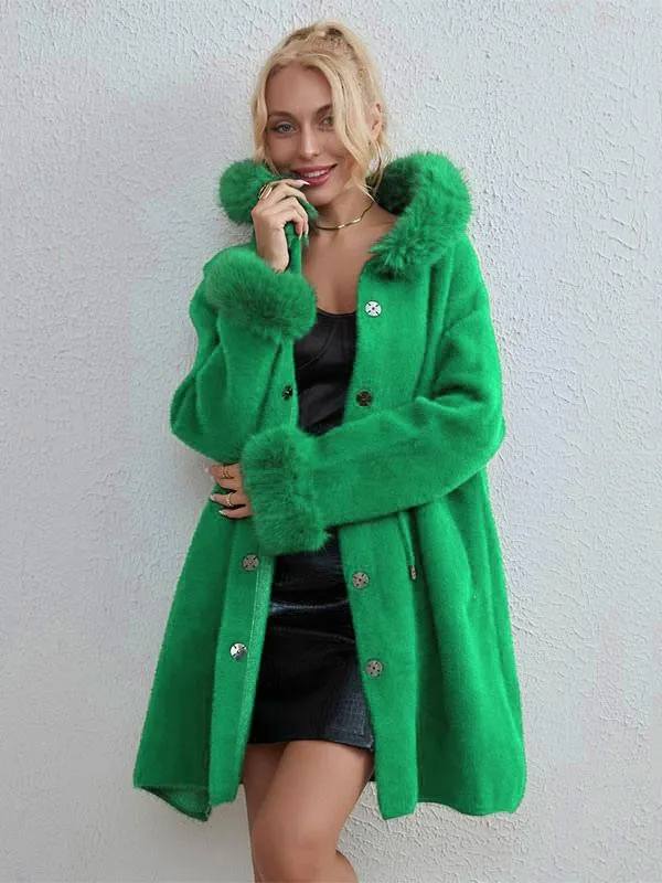 Jacket For Women Long Sleeves Hooded Oversized Fall Winter Outerwear