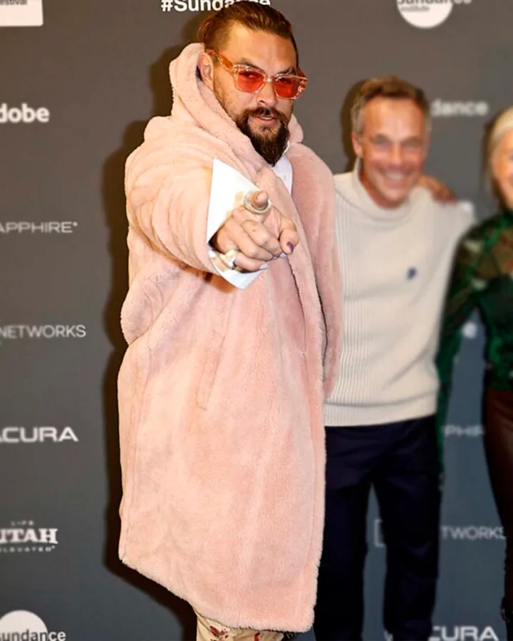 Jason Momoa Pink Fur Coat - William Jacket