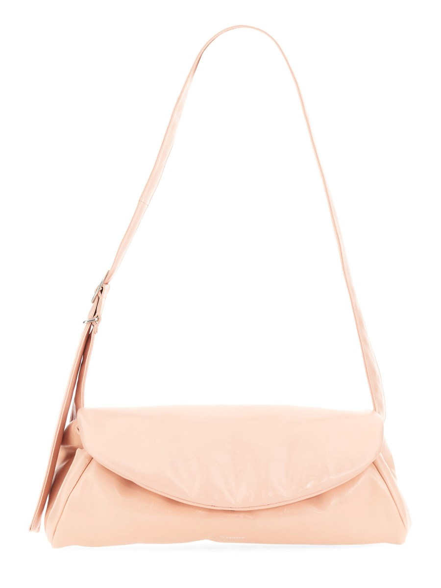 JIL SANDER    CANNOLO BIG LEATHER BAG