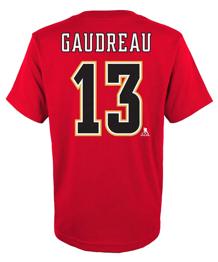 JOHNNY GAUDREAU CALGARY FLAMES JUNIOR PLAYER T SHIRT