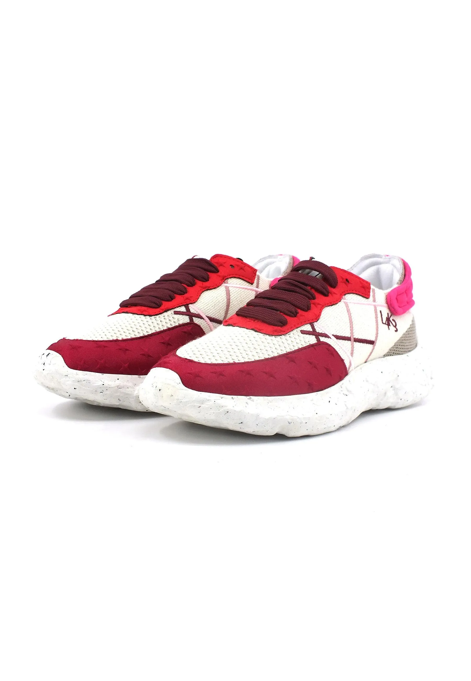 LAKE Mr Big X Sneaker Donna Dark Red Pink Fantasia H02