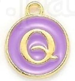 Lavender & Gold Leetie Initial Necklace