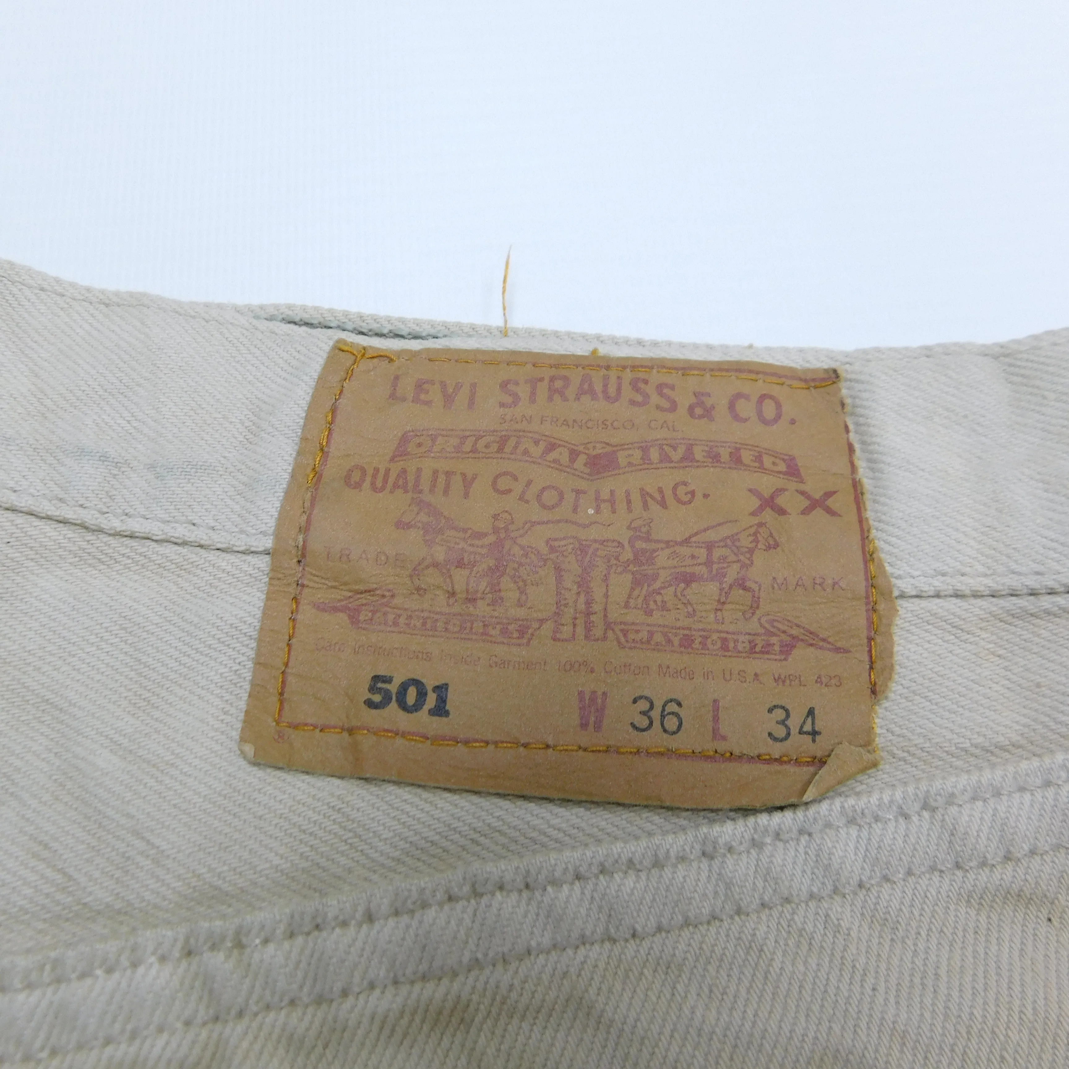Levi's 501 Beige Jeans