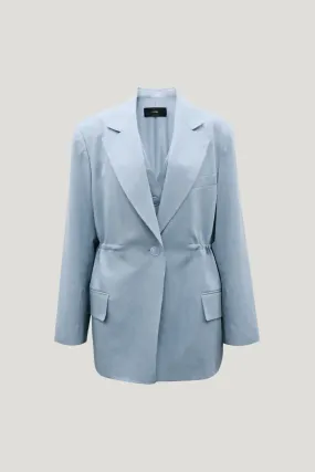 Light Blue Vest Layered Jacket