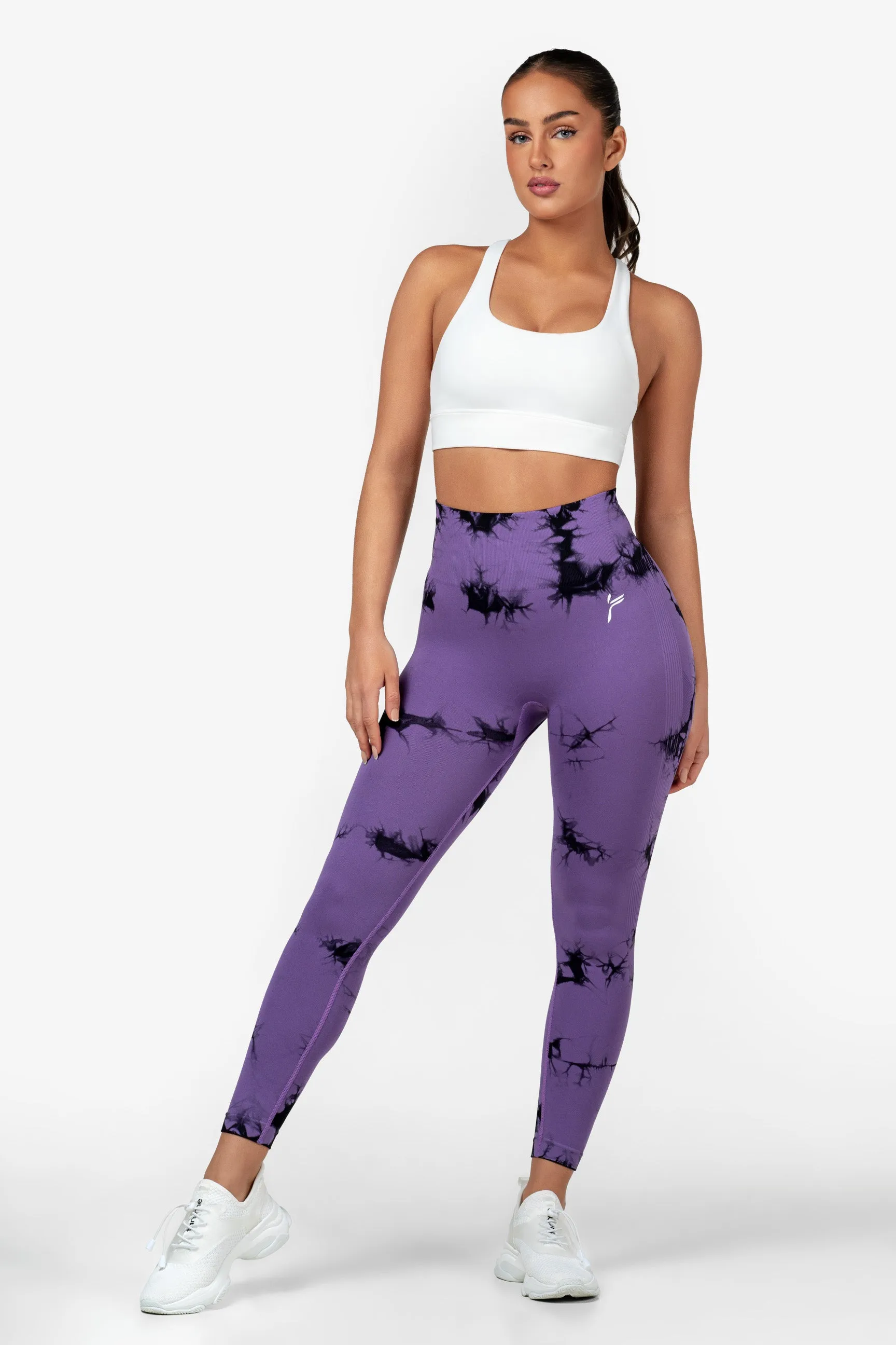 Light Purple Tie Dye Scrunch Leggings