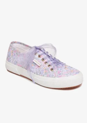 LoveShackFancy x Superga Sneaker In Lavender Blooms