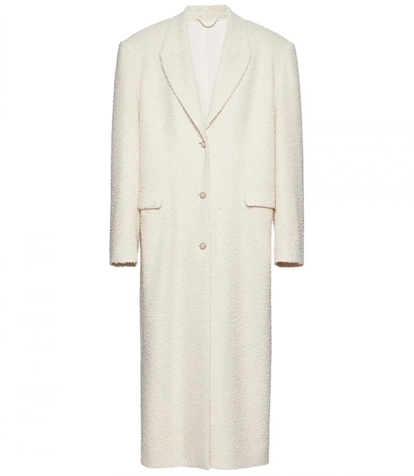 MAGDA BUTRYMSINGLE BREASTED LONG COAT IN BOUCLE