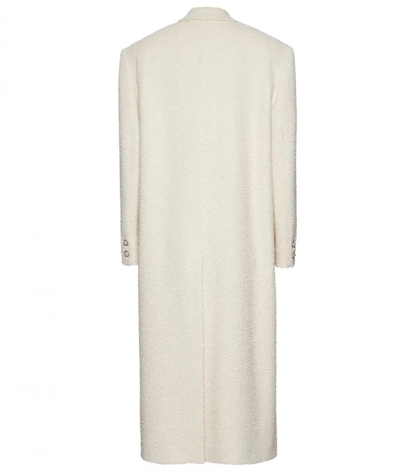 MAGDA BUTRYMSINGLE BREASTED LONG COAT IN BOUCLE