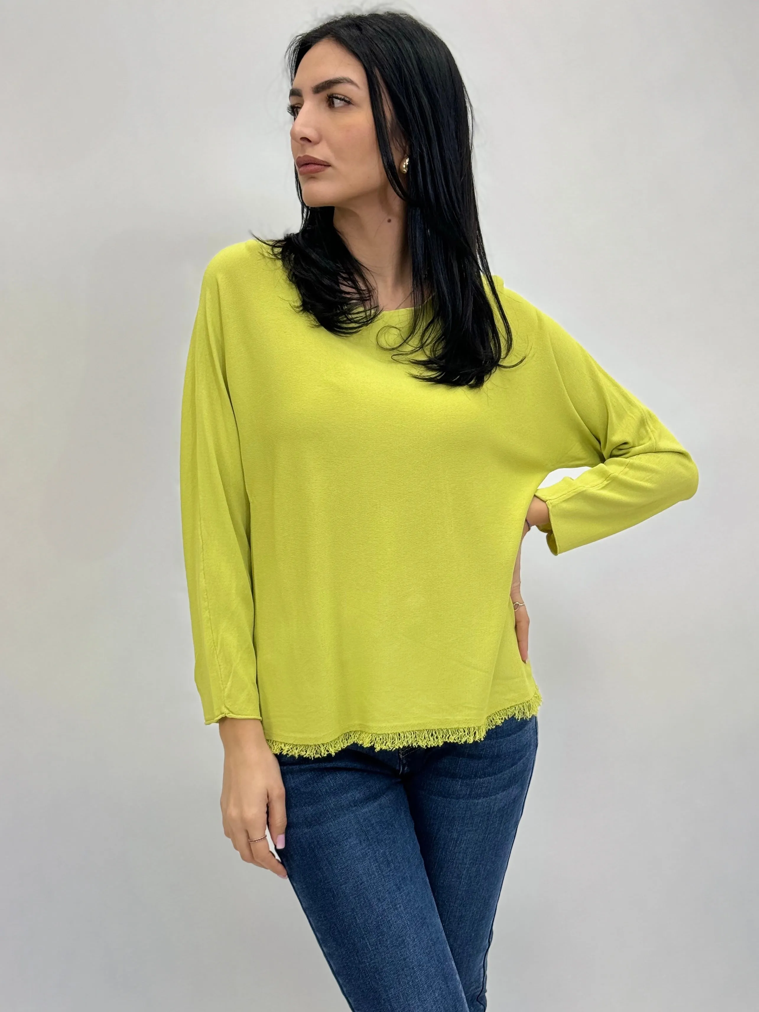 Maglia comoda con frange