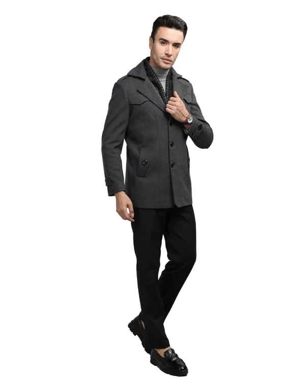 Men Coat Pewter Grey Color