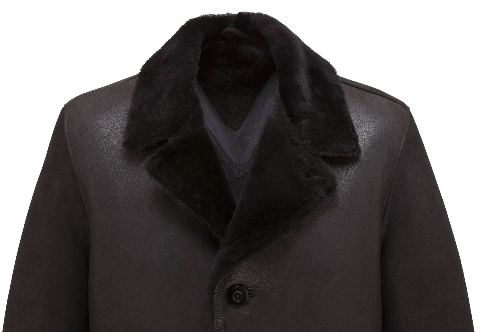 Men's black sheep coat 1006