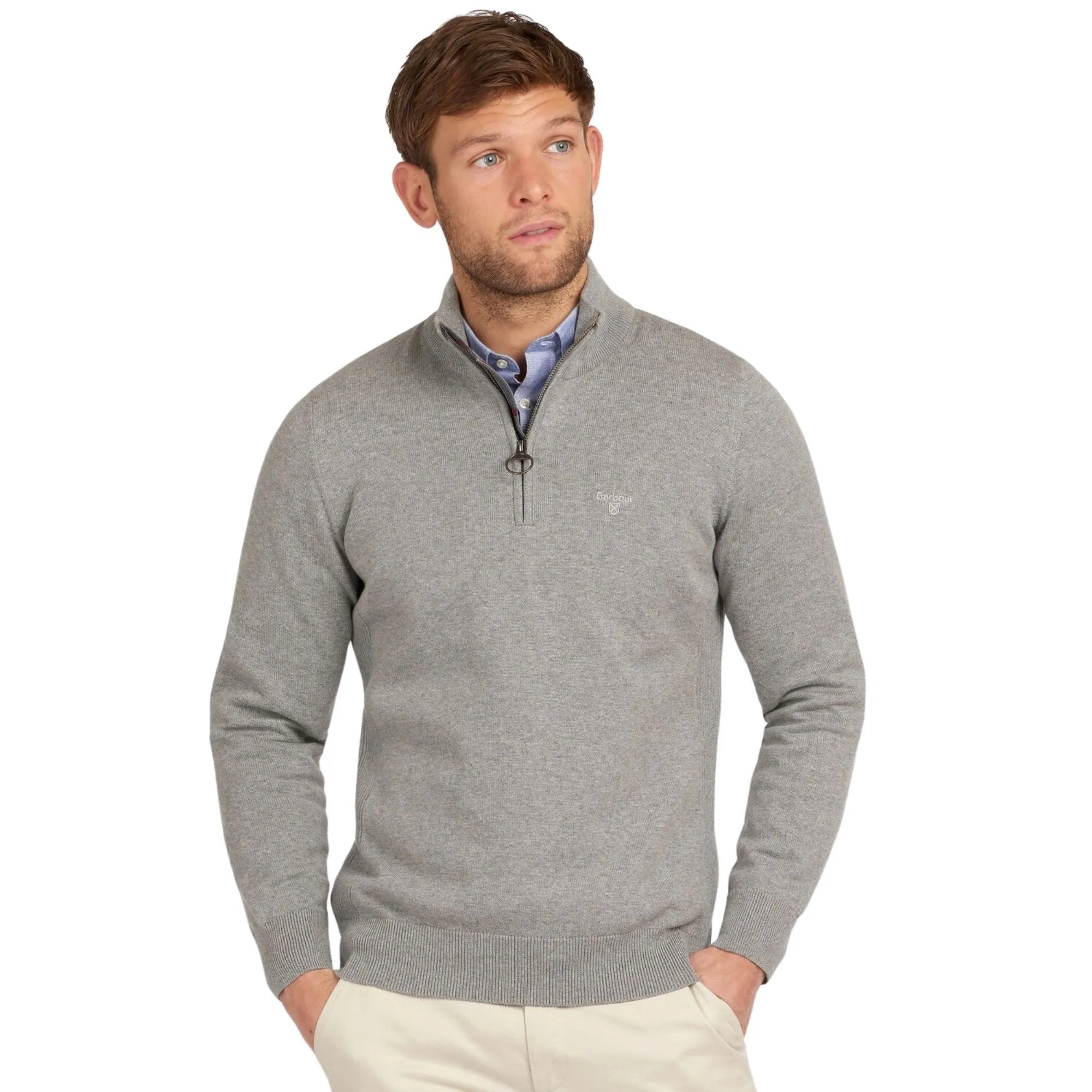 Mens Cotton Half Zip Sweater