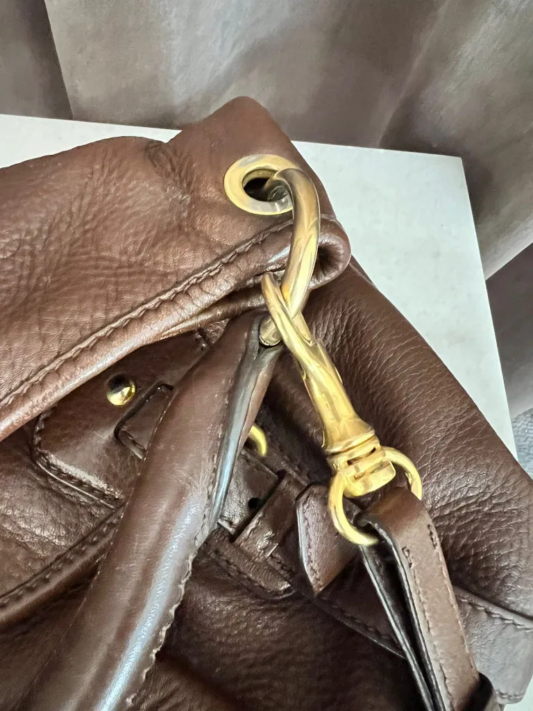 Miu Miu Brown Leather Shoulder Bag