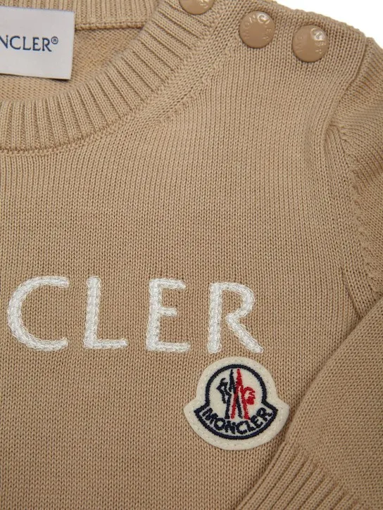 Moncler   Cotton knit crewneck sweater 