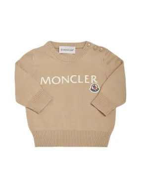 Moncler   Cotton knit crewneck sweater 