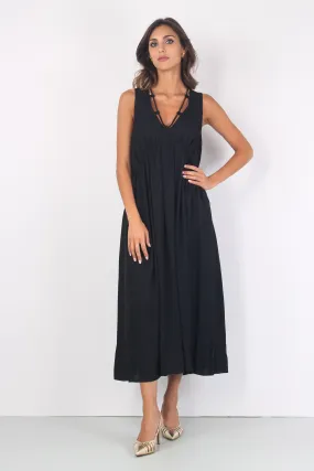 Nemesi Abito Lungo Twill Nero