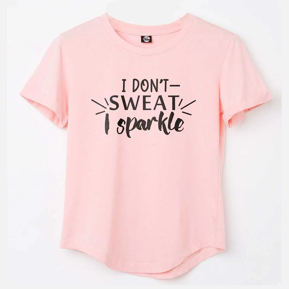 Nutcase Slogan Workout Tshirt - I don't sweat I Sparkle