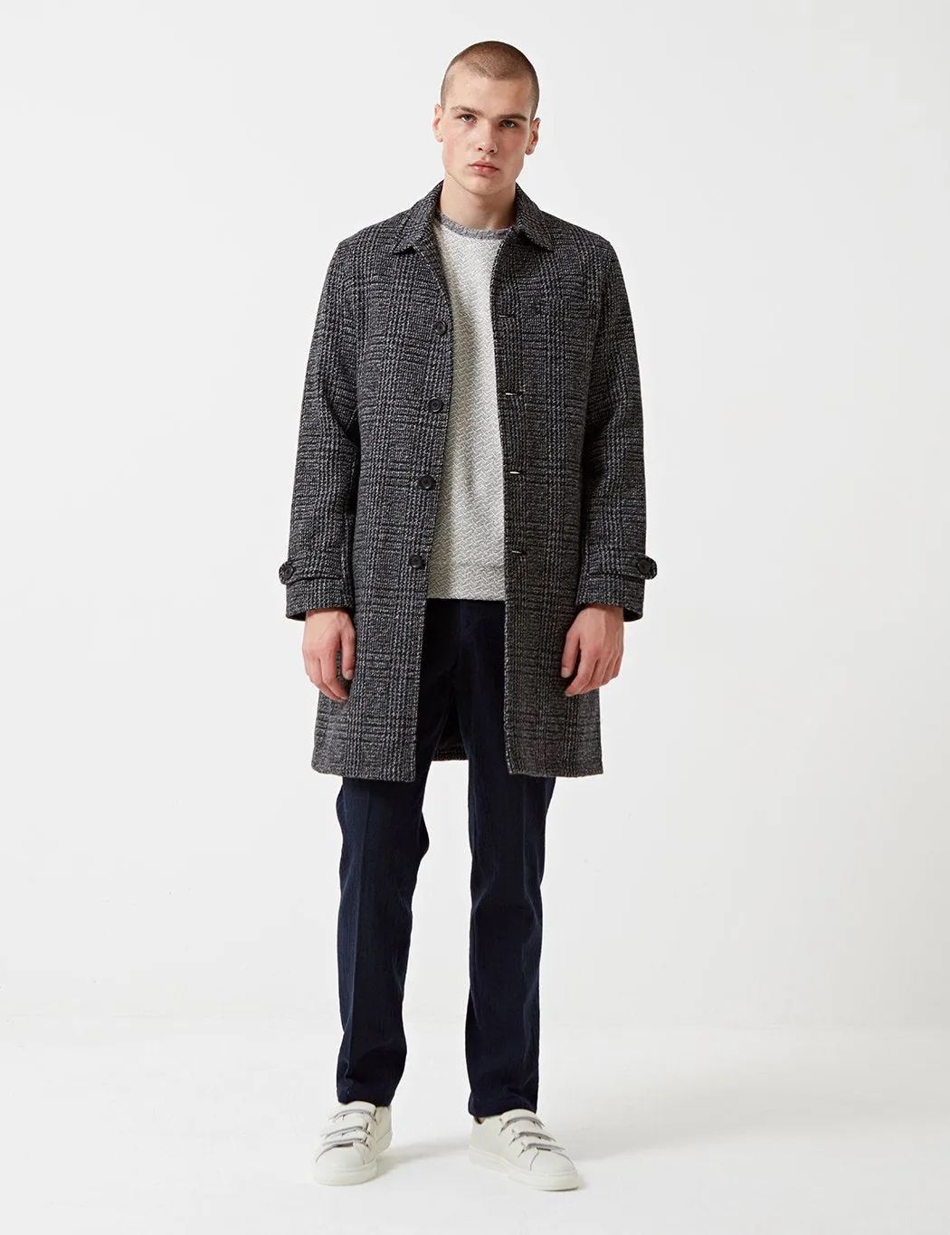 Oliver Spencer Beaumont Coat - Baker Charcoal Grey