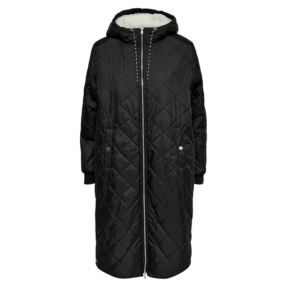 ONLY Sandy Long Quilted Coat