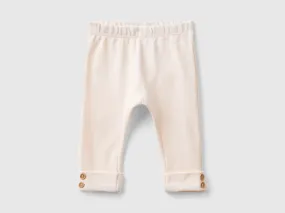 Organic cotton leggings - Soft Pink | Benetton