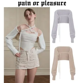 PAIN OR PLEASURE  |Street Style Plain Cardigans