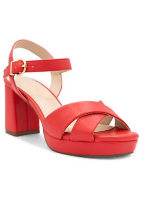 Paradox London Peony Faux Leather ’Leya’ Platform Sandals