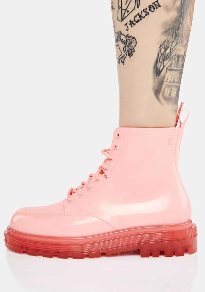 Pink Coturno Platform Boots-