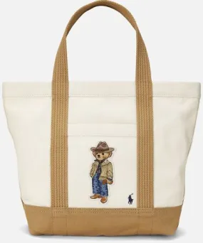 Polo Ralph Lauren Bear Small Canvas Tote Bag