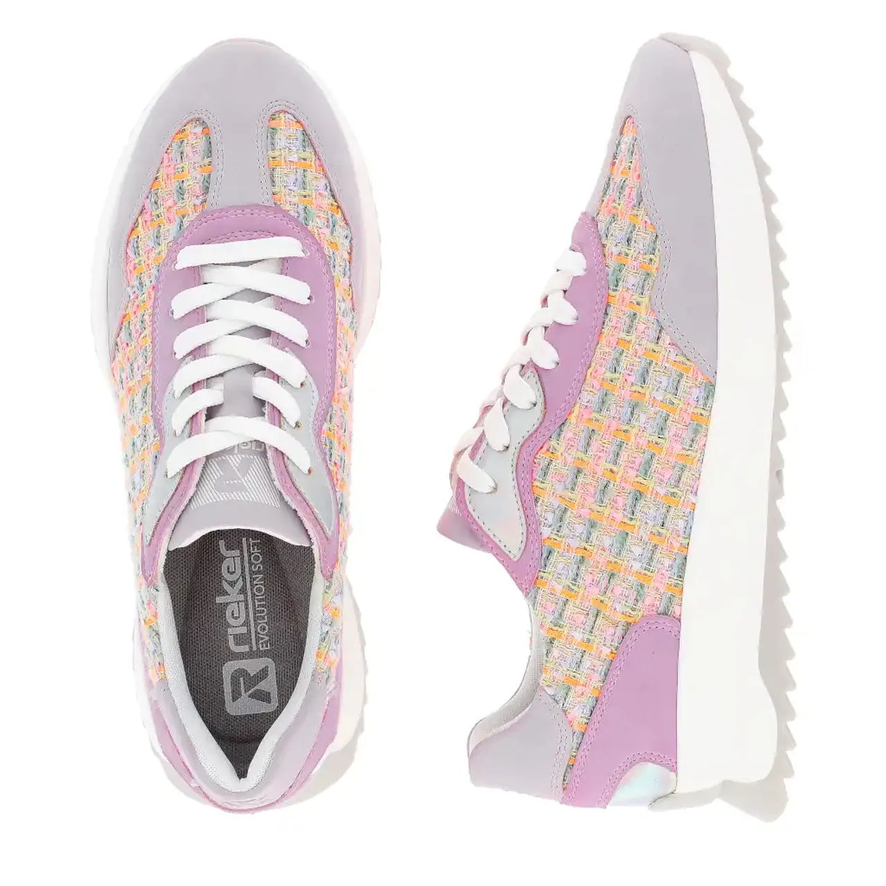 Rieker Evolution W1300-90 Lilac Weave Sneaker