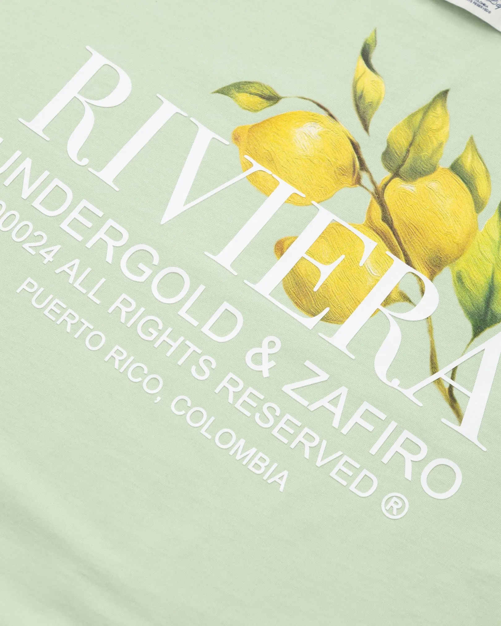 Riviera Lemon Tree Boxy Tshirt - Green