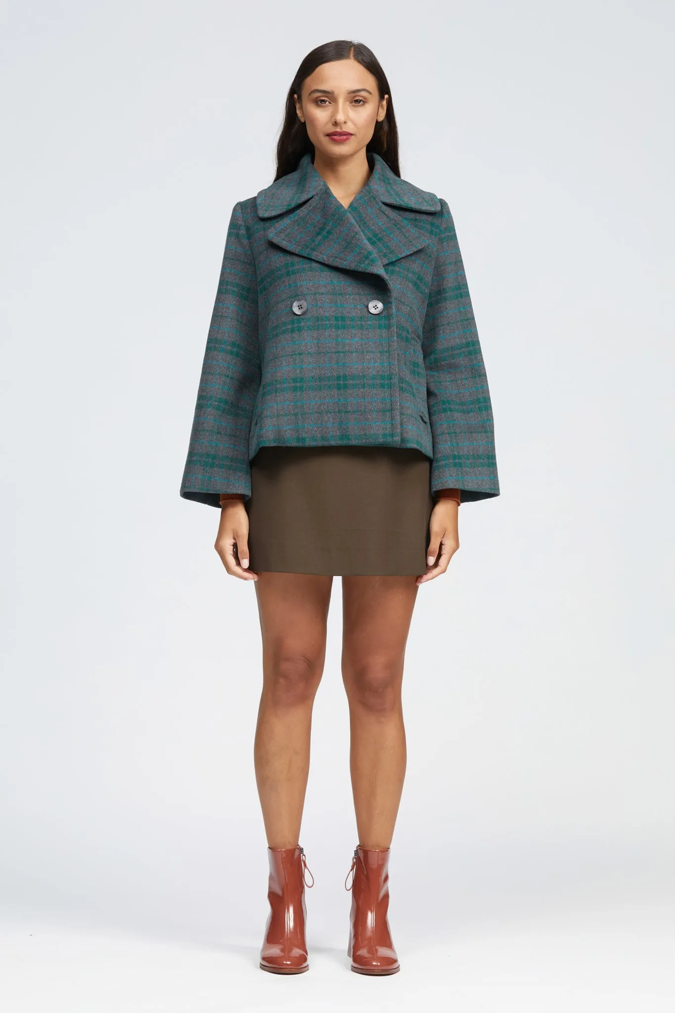 Rr Jacket Charcoal/Green Check