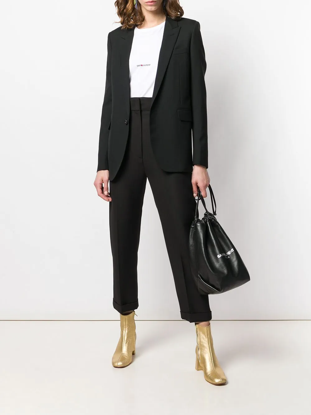 SAINT LAURENT Women's Black Classic Formal Blazer for FW23