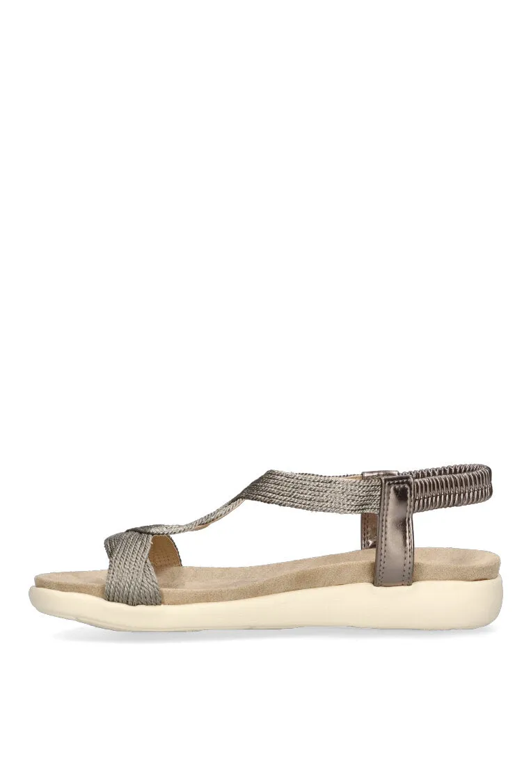 SANDALIA HILOS ARMONY LOS ROQUES 41001 MUJER, PLOMO