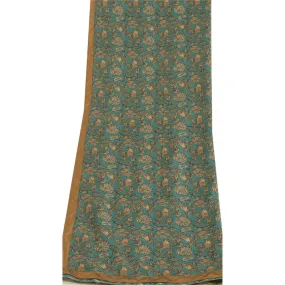 Sanskriti Vintage Long Dupatta Stole Cotton Silk Blue Printed Animal Scarves