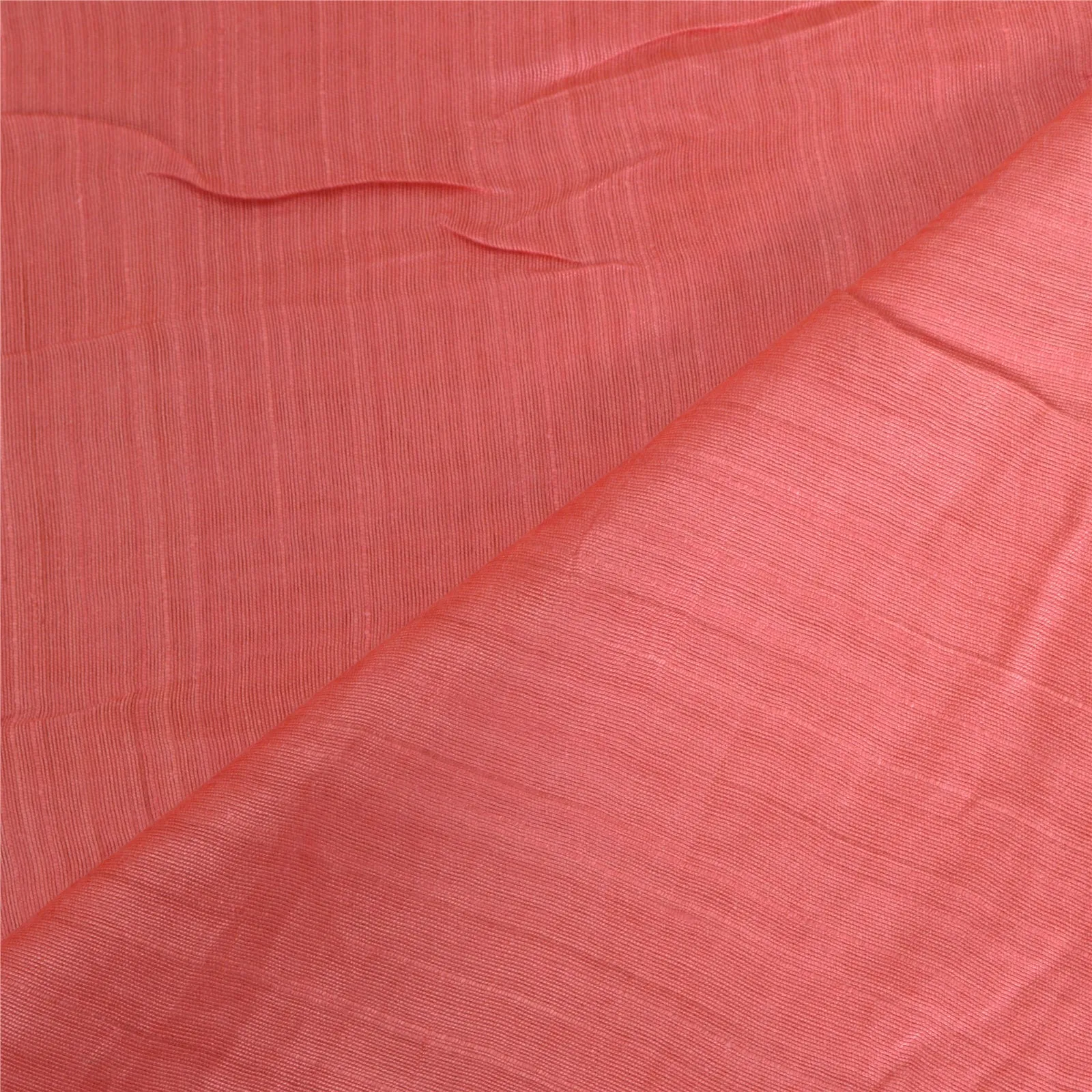 Sanskriti Vintage Long Dupatta Stole Pure Silk Peach/Pink Hijab Woven Scarves