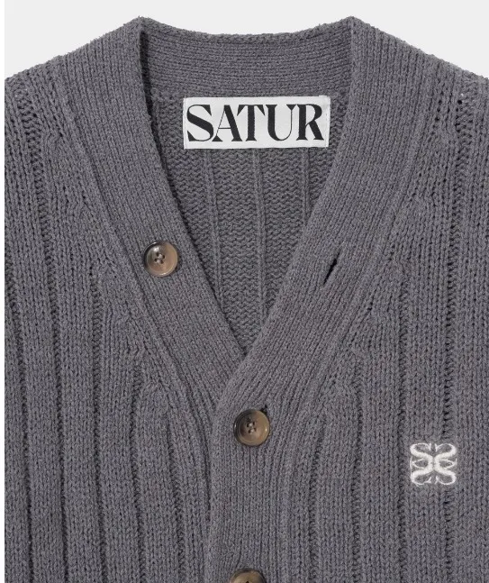 SATUR  |Cotton Logo Cardigans