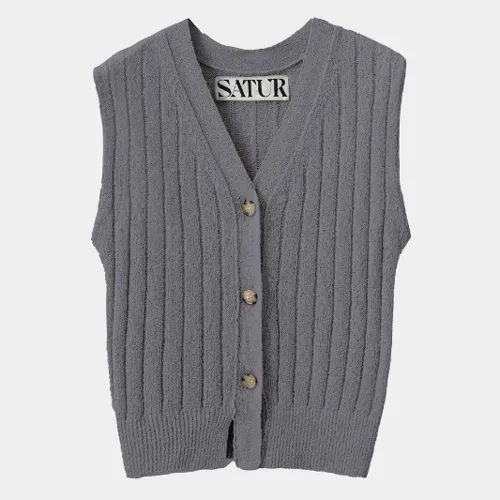 SATUR  |Street Style Logo Cardigans