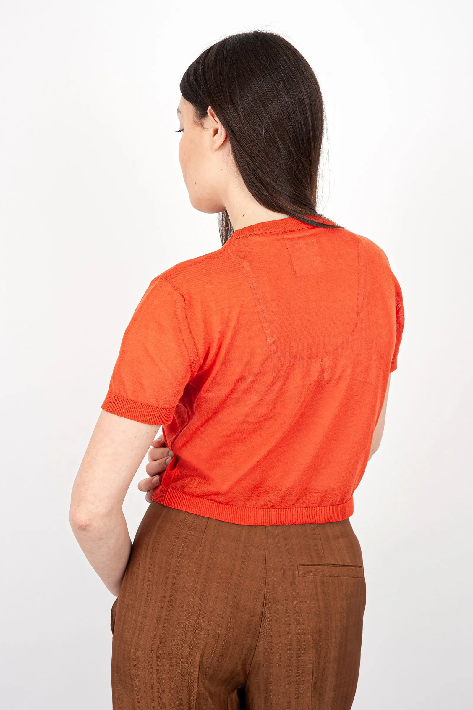 Semicouture Maglia Bella Cotone Arancio
