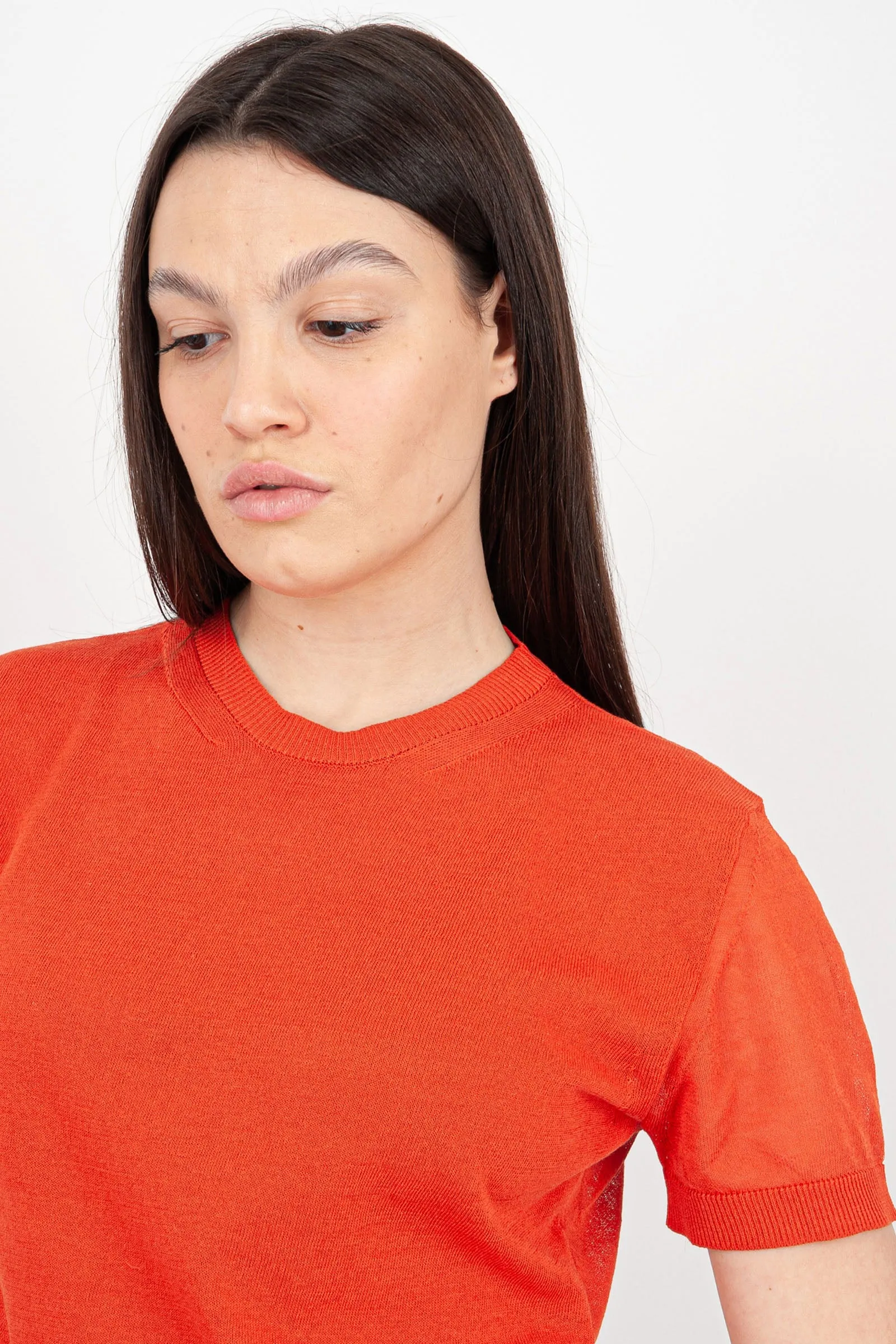 Semicouture Maglia Bella Cotone Arancio