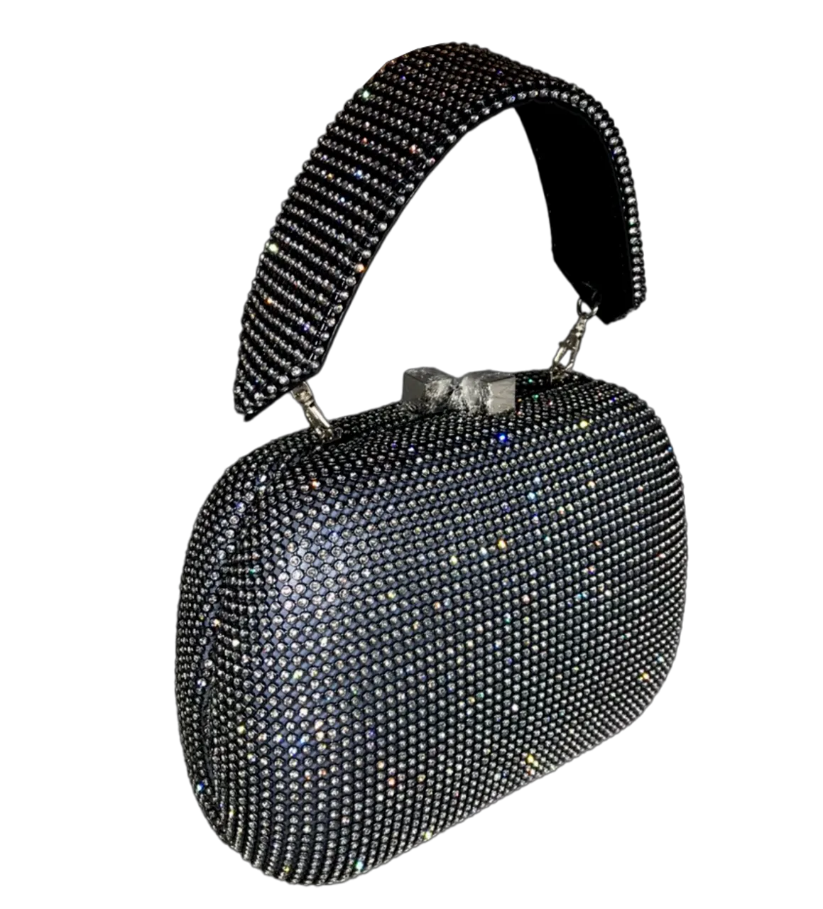 Serpui Lolita Bag, Black Crystal Mesh