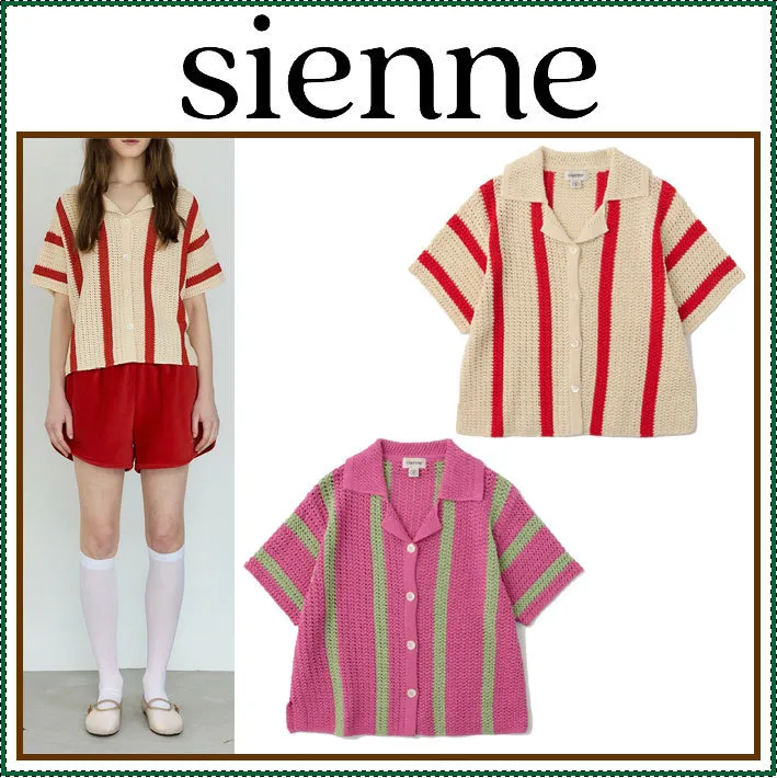 Sienne  |Street Style Short Sleeves Logo Cardigans