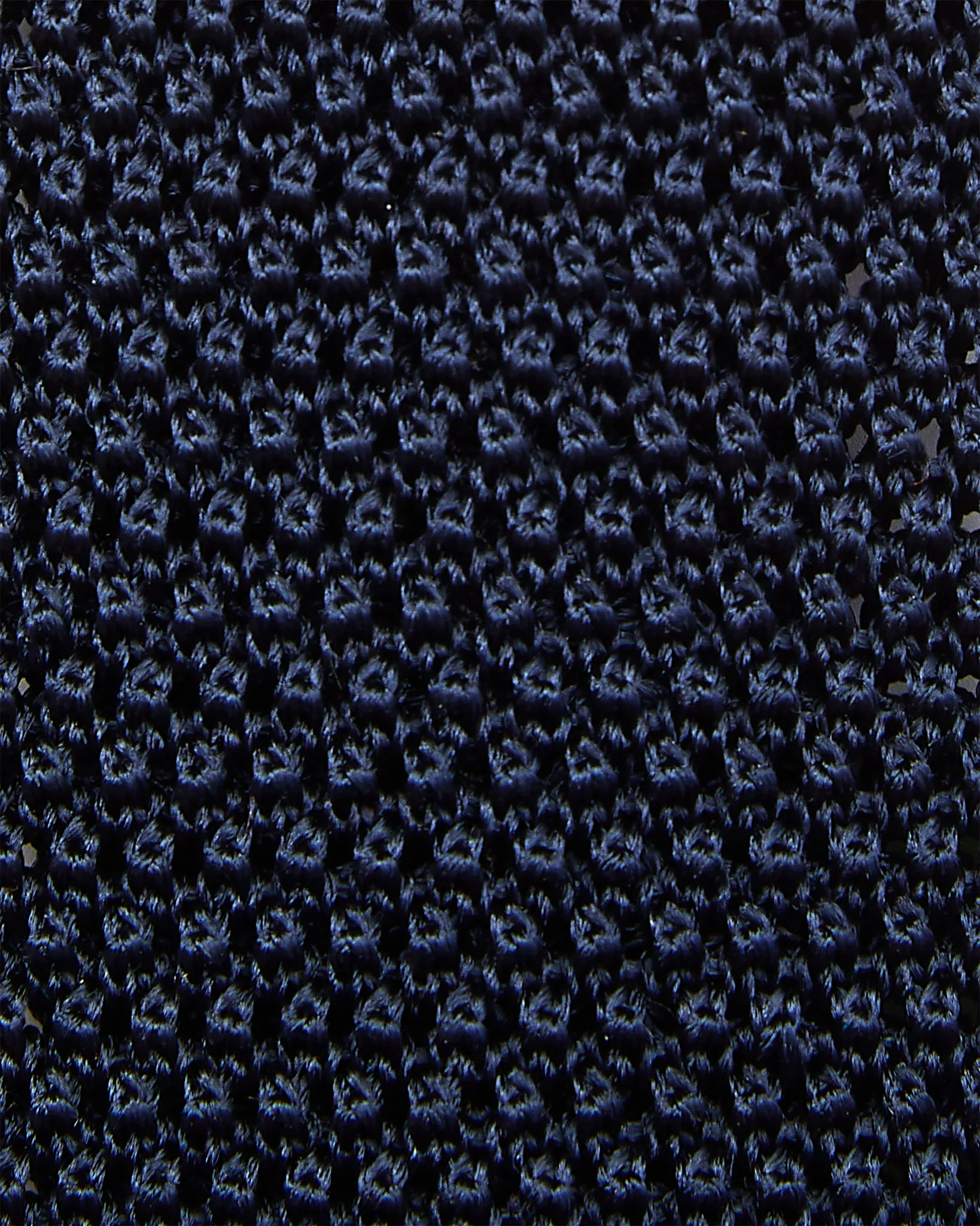 Silk Knit Tie in Dark Navy