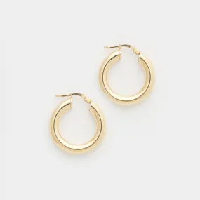 Small Joan Hoops in 10k Solid Gold for Him