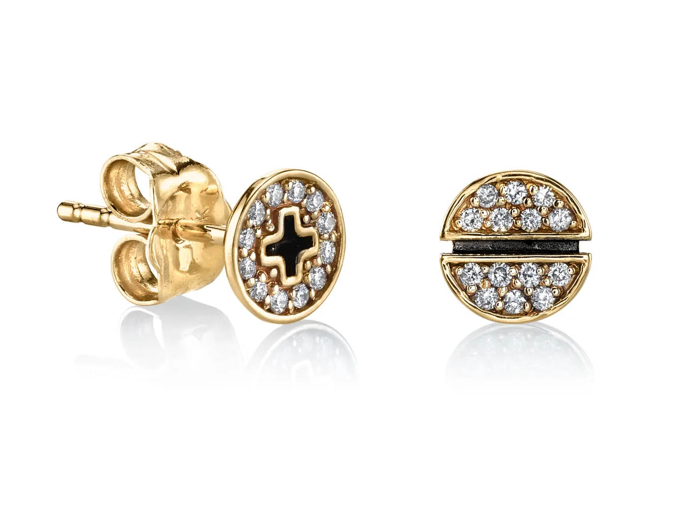 Small Pave Screw Studs