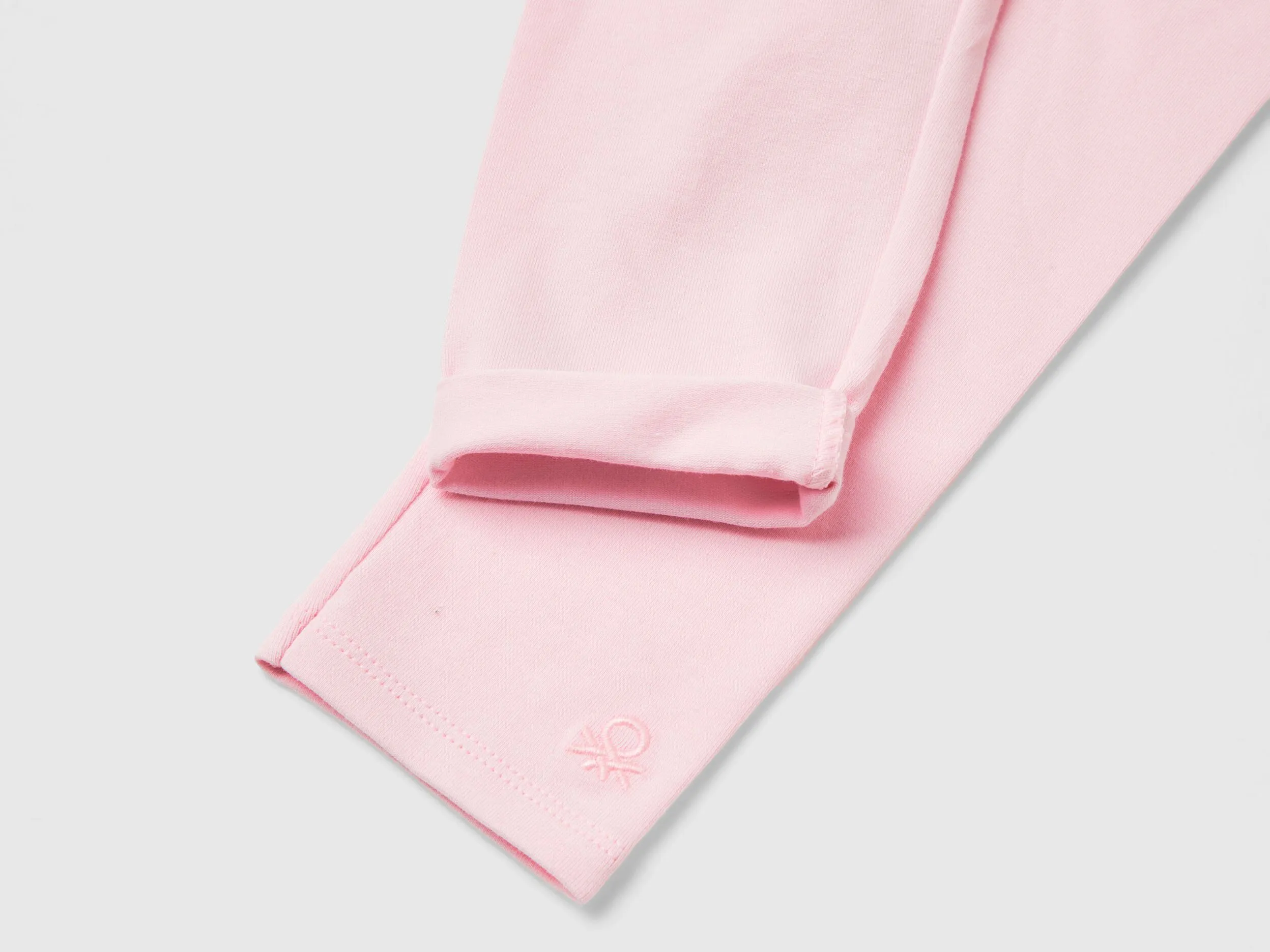 Stretch cotton leggings - Pink | Benetton