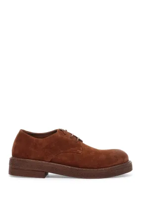 suede leather lace-up derby shoes with