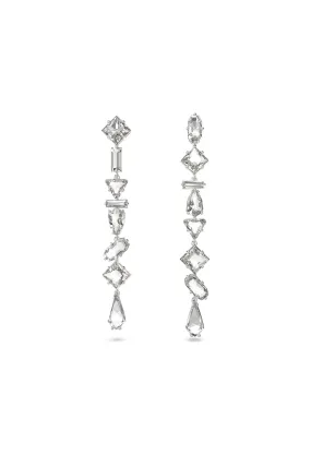 Swarovski Mesmera Asymmetrical Mixed Cut Drop Rhodium Plated