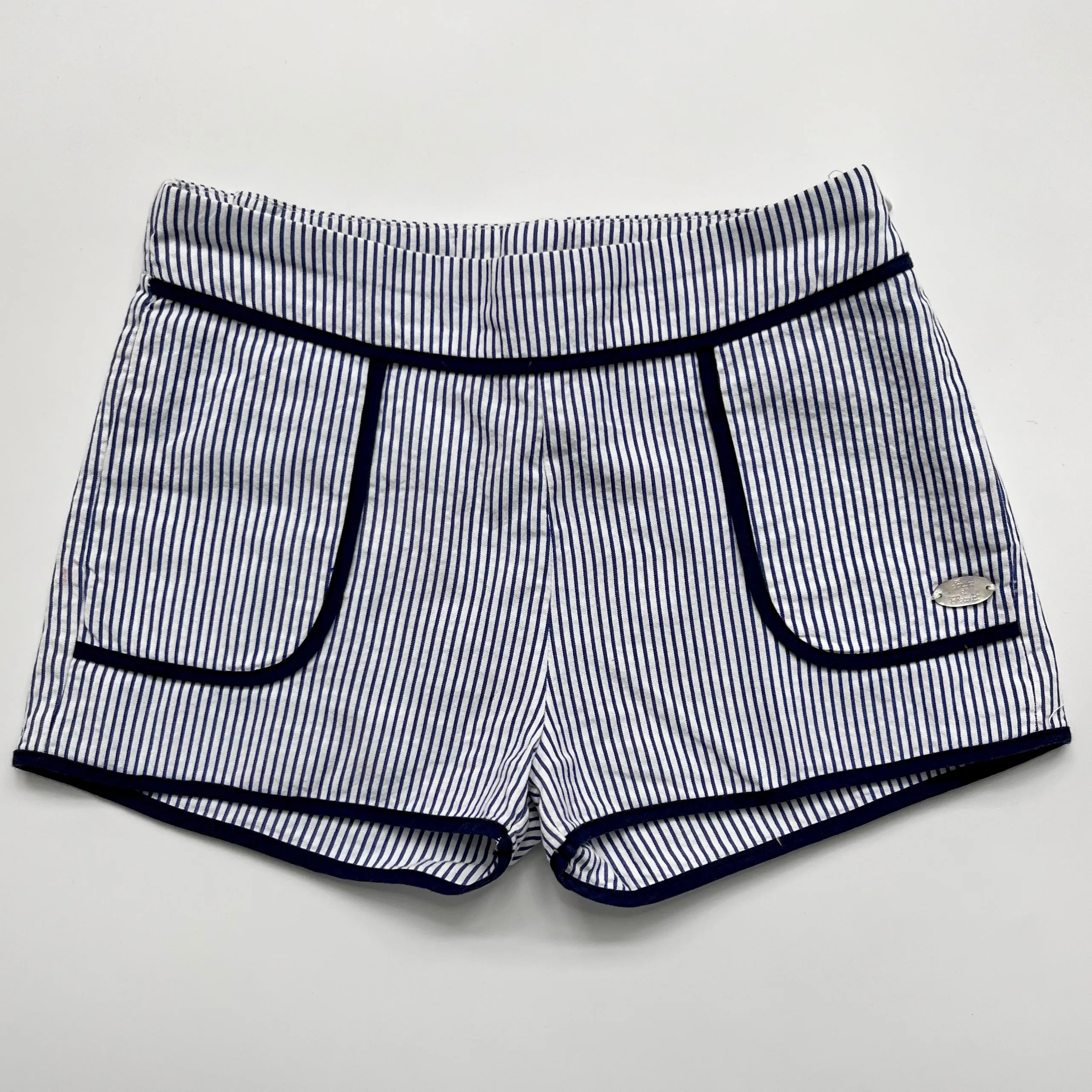 Tartine et Chocolat Blue And White Stripe Shorts: 8 Years