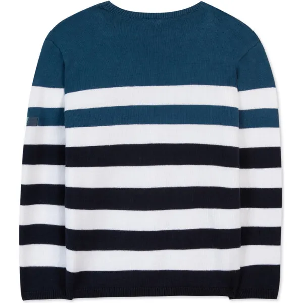 Tartine et Chocolat Seaside Striped Cotton Sweater, Blue