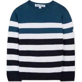 Tartine et Chocolat Seaside Striped Cotton Sweater, Blue